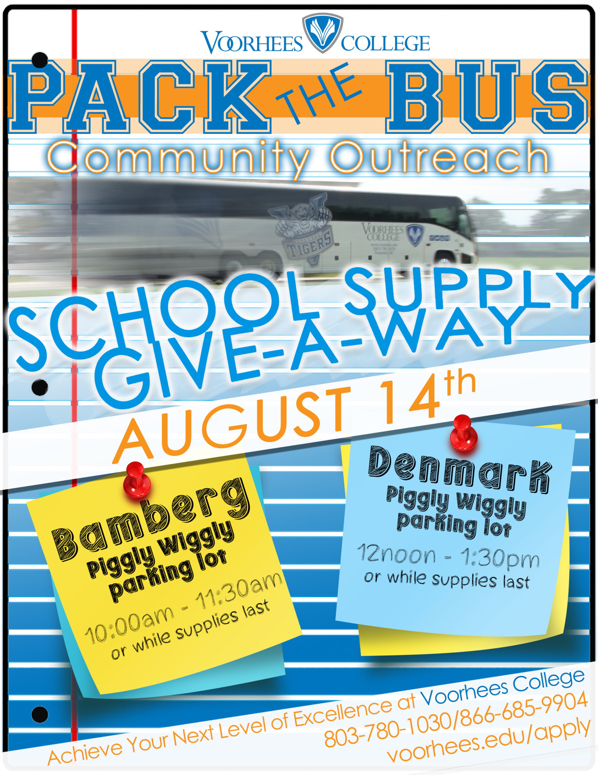 School supply giveaway flyer design scaled